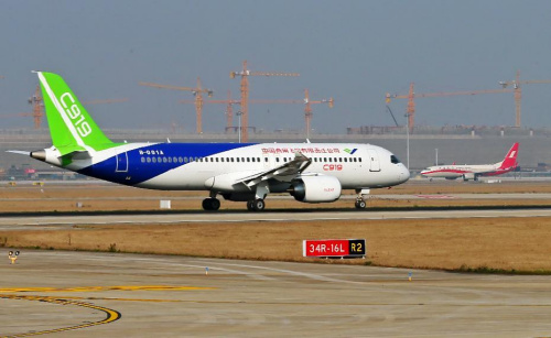 C919整體外觀。圖片來(lái)源：新華網(wǎng)